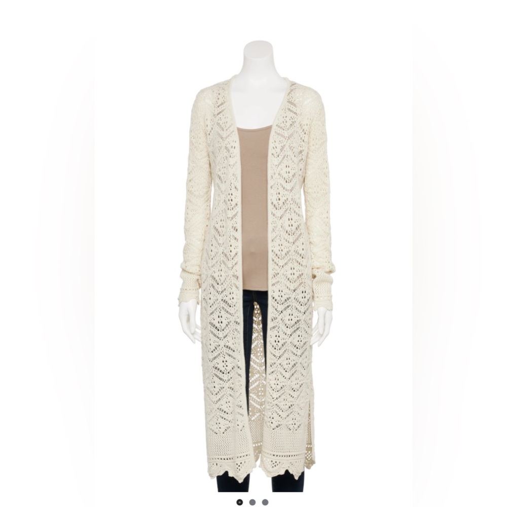 Freshman Cream Knit Duster